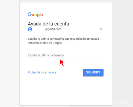 Recuperar la contraseña de Gmail