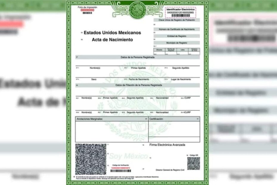 imprimir acta nacimiento